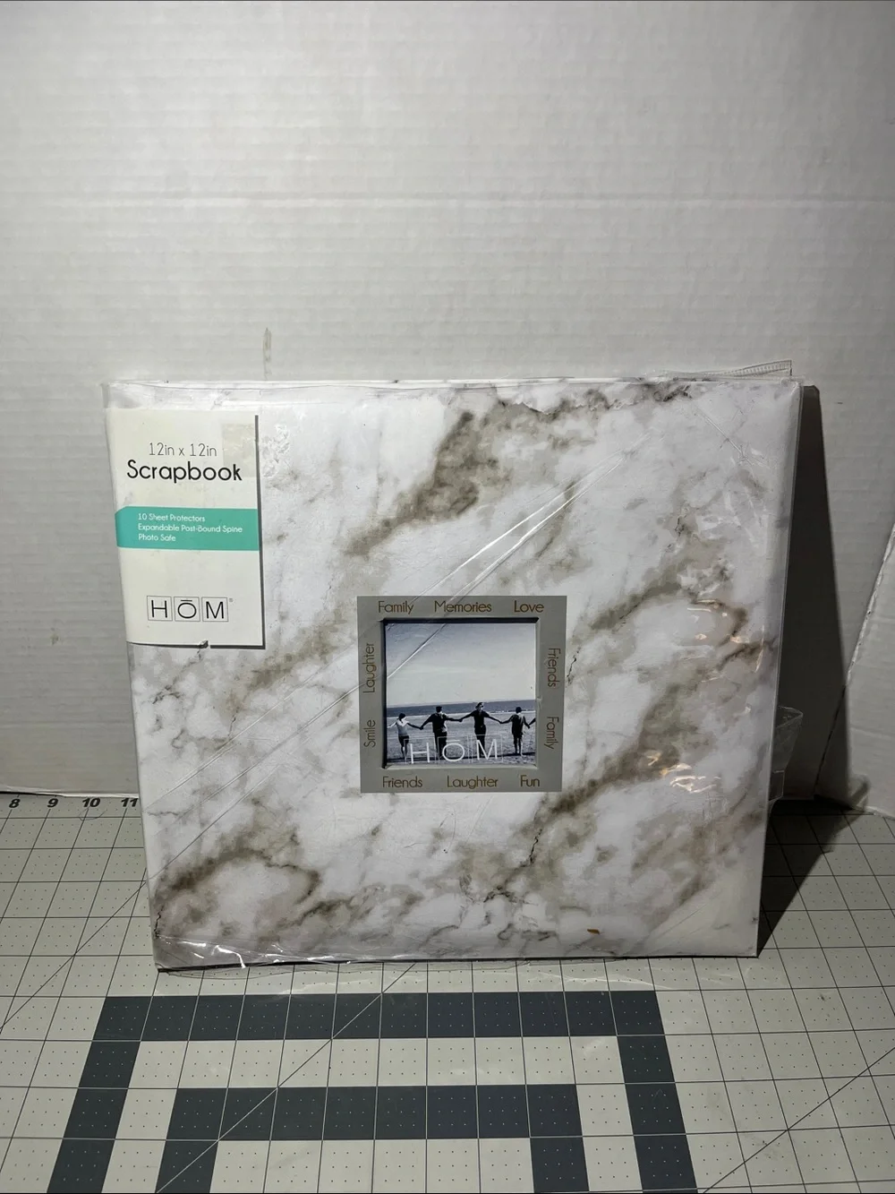 Marble Pattern 12x12 Scrapbook Album - White